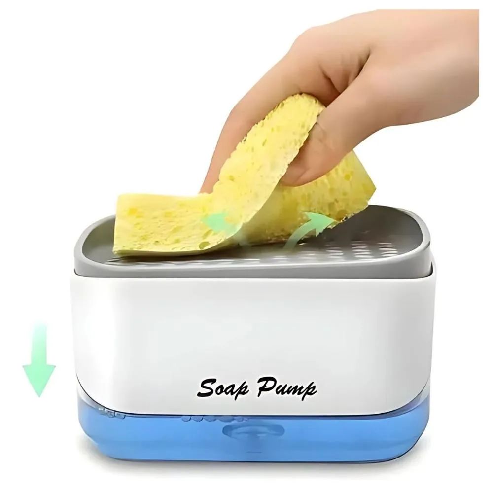 Porta Esponja con dispensador de jab&oacute;n